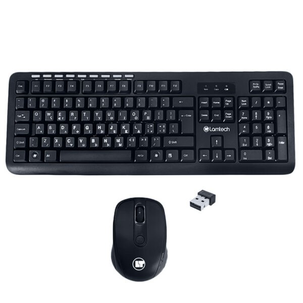 LAMTECH WIRELESS MULTIMEDIA KEYBOARD AND MOUSE GR LAYOUT BLACK