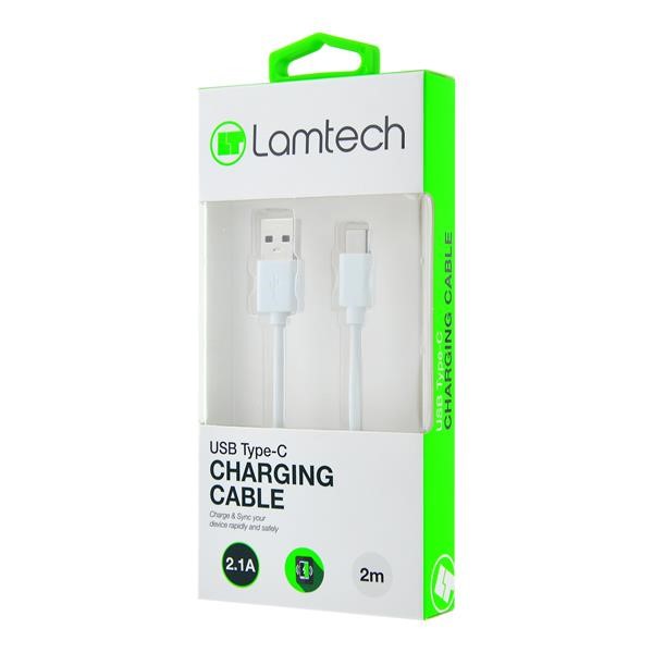 LAMTECH DATACABLE TYPE C 2M WHITE