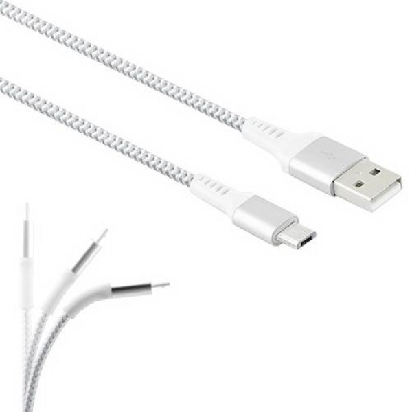 LAMTECH MICRO USB HIGH QUALITY UNBREAKABLE CABLE SILVER
