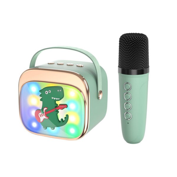 LAMTECH BT5.4 RGB KID KARAOKE SPEAKER GREEN WITH MIC KRODDY