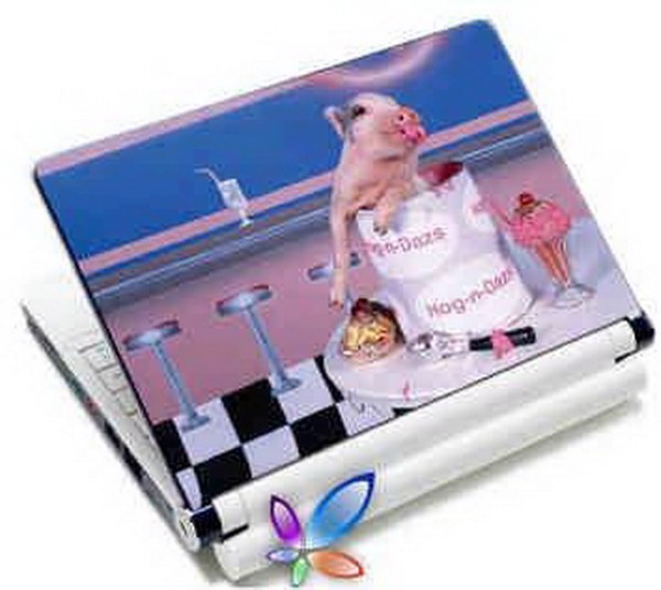 LAMTECH 9.2"-12.4" LAPTOP SKIN PINK PIG