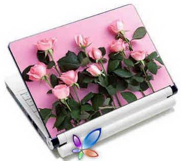 LAMTECH 9.2"-12.4" LAPTOP SKIN PINK ROSES