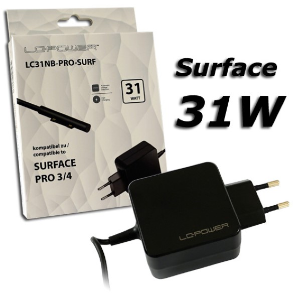 LC-POWER NOTEBOOK ADAPTER 31W MAGNETIC CATCH FOR SURFACE BOOK 3&4