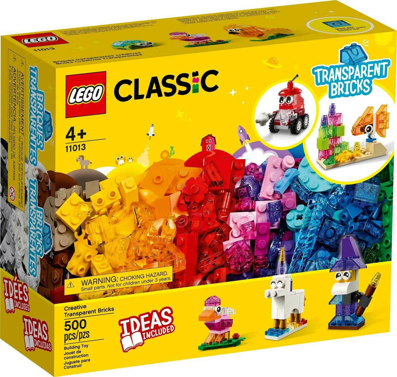 LEGO CLASSIC 11013 CREATIVE TRANSPARENT BRICKS