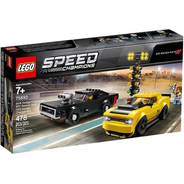LEGO 75893 2018 DODGE CHALLENGER SRT DEMON AND 1970 DODGE CHARGER R - T, CONSTRUCTION TOYS