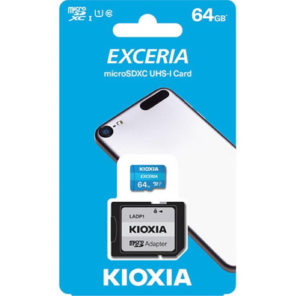 KIOXIA MICRO SD 64GB WITH ADAPTER UHS I U1  M203