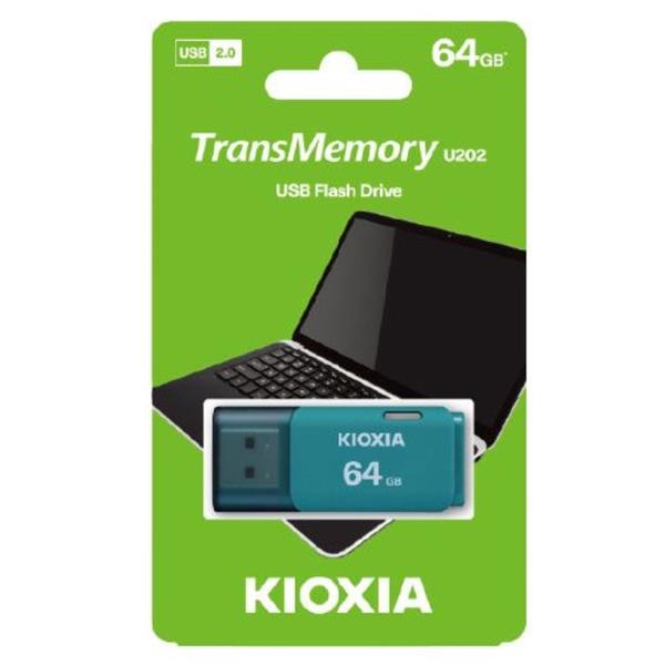 KIOXIA USB 2.0 FLASH STICK 64GB HAYABUSA AQUA U202