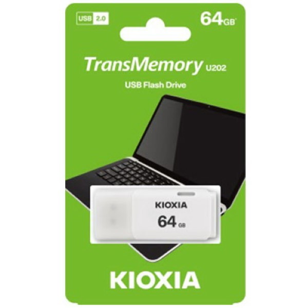 KIOXIA USB 2.0 FLASH STICK 64GB HAYABUSA WHITE U202