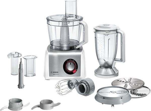 Bosch Compact food processor rounder 8 MC812S814 white  brushed stainless steel