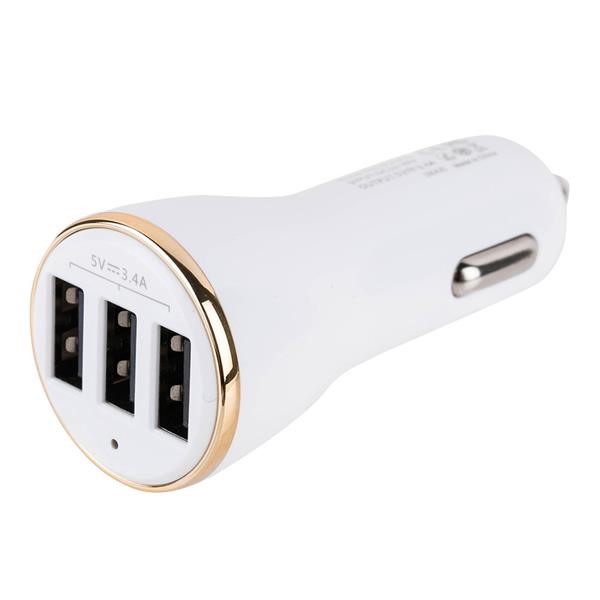 REMAX DOLFIN RCC303 CAR CHARGER 3XUSB 17W 3.4A WHITE