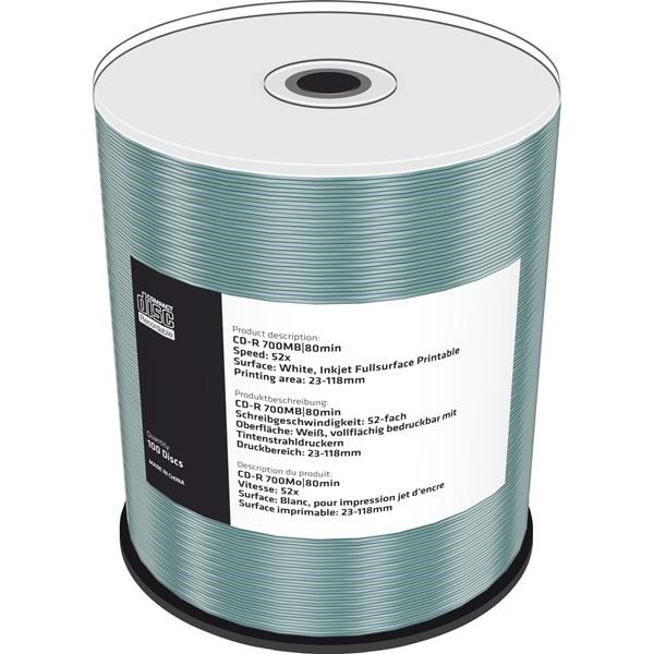 MEDIARANGE CD-R 700 MB, CD BLANK PIECE OF CAKE BOX 100 YES 52FACH, 100 PIECES, PRINTABLE