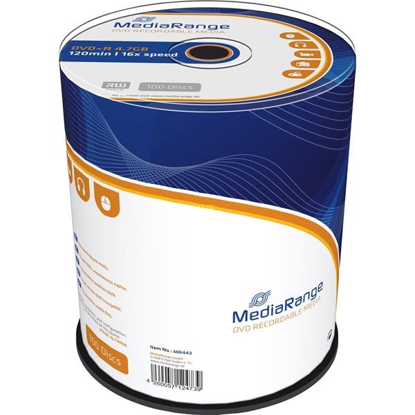 MEDIARANGE DVD + R 4.7GB, DVD BLANK PIECE OF CAKE BOX 100 NO 16X, 100 PIECE