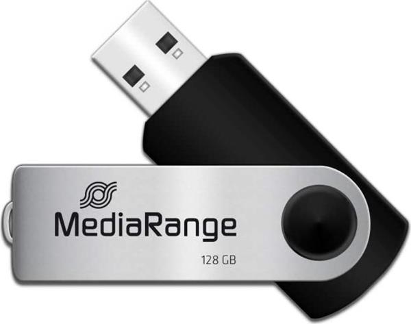 MEDIARANGE FLASH-DRIVE 128GB SR/BK U2 MR913