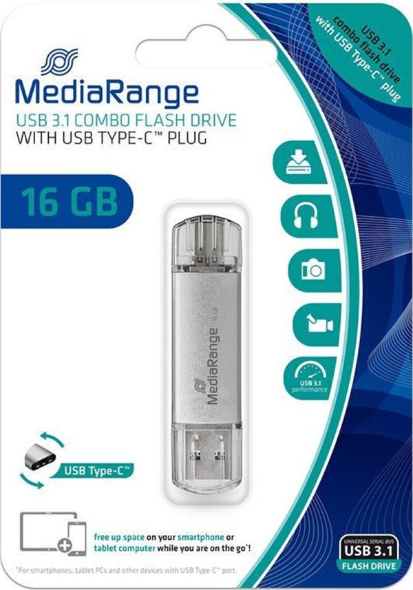 MEDIARANGE COMBO-STICK 16GB U3 MR935
