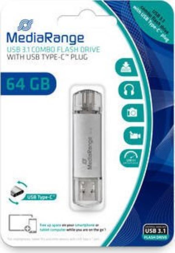 MEDIARANGE COMBO-STICK 64GB U3 MR937