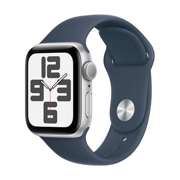 APPLE WATCH SE GPS 40MM SILVER ALUMINIUM CASE WITH SPORT BAND S-M - STORM BLUE