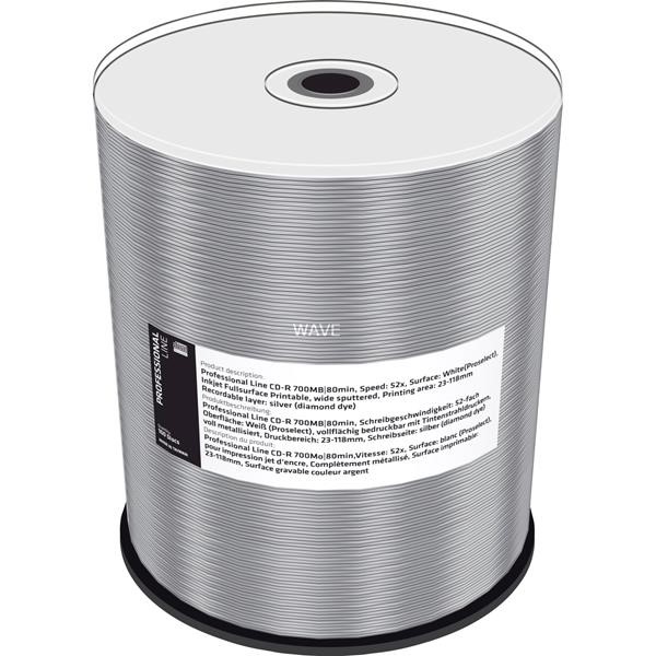 MEDIARANGE CD-R 700 MB PROFESSIONAL LINE CD-BLANK PIECE OF CAKE BOX 100 YES 52FACH, 100 PIECES