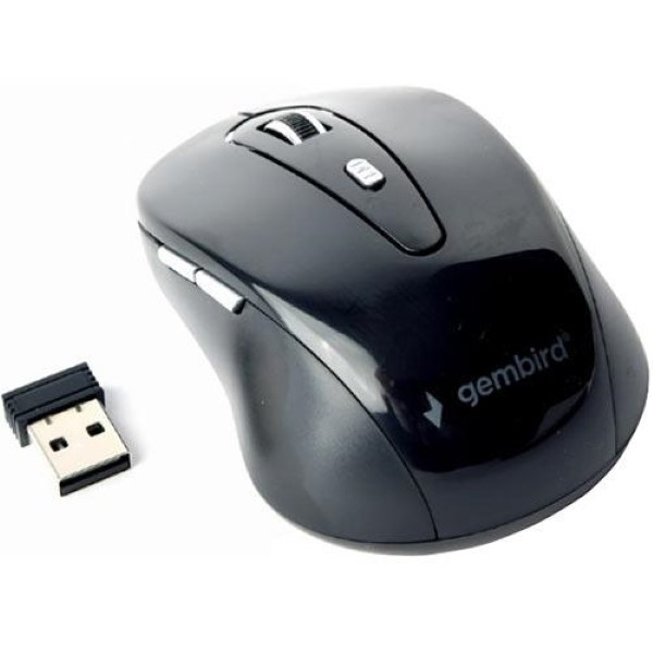 GEMBIRD WIRELESS OPTICAL MOUSE 6 BUTTONS BLACK