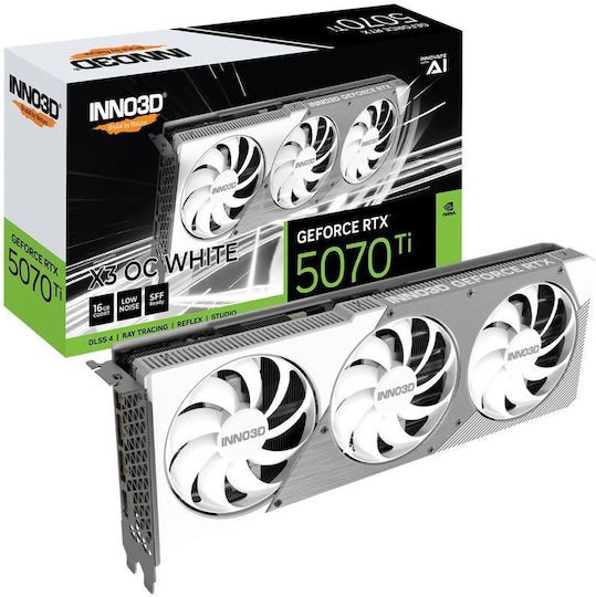 Inno3D GeForce RTX 5070 Ti X3 OC WHITE NVIDIA 16 GB GDDR7