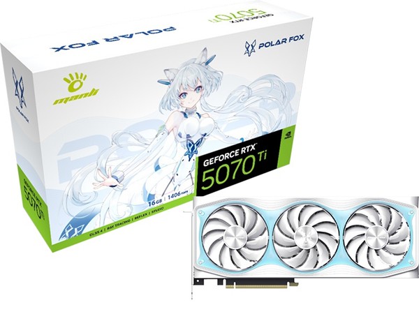VGA Manli Polar Fox GeForce RTX 5070 Ti OC 16GB GDDR7