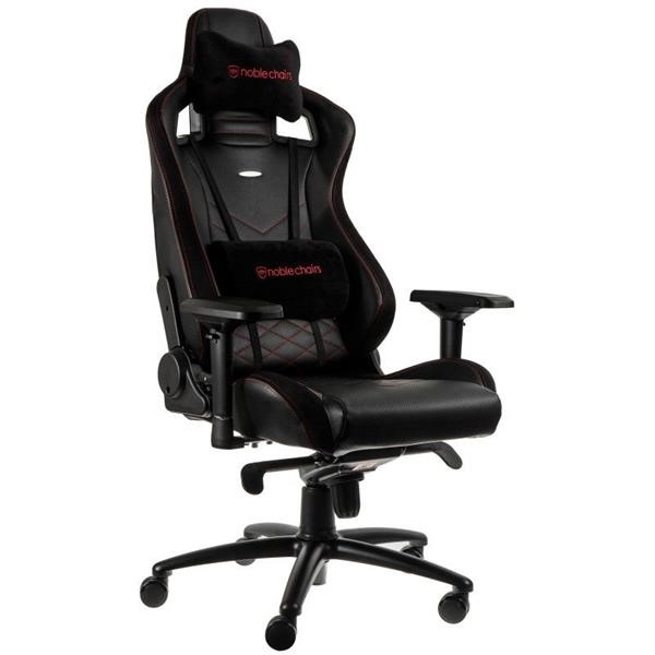 Noblechairs EPIC Gaming Chair Breathable, 4D armrests, 60mm casters - black/red