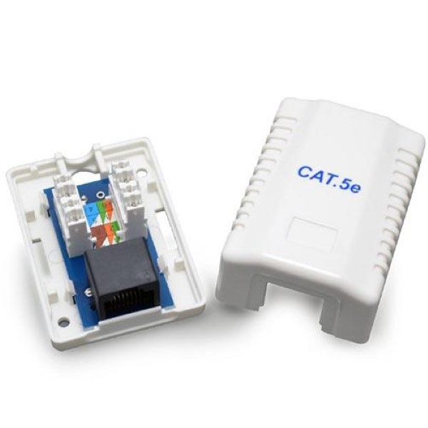 CABLEXPERT CAT5E UTP SINGLE PORT SURFACE MOUNT BOX