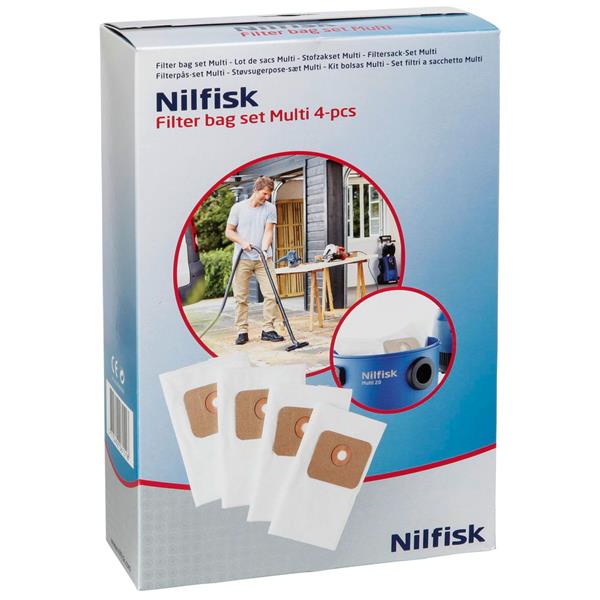 NILFISK FILTER BAG FOR MULTI 4 PIECES
