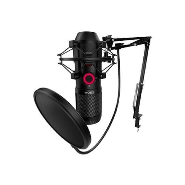 KROM MICROPHONE WITH STAND KAPSULE SUPPORT, FILTER AND MOUNT INCLUDED NXKPSL