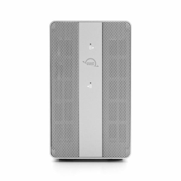 OWC Mercury Elite Pro Dual Θήκη για 2 Σκληρούς Δίσκους 2.5" / 3.5" SATA III με σύνδεση USB 3.2 Type-C σε Ασημί χρώμα