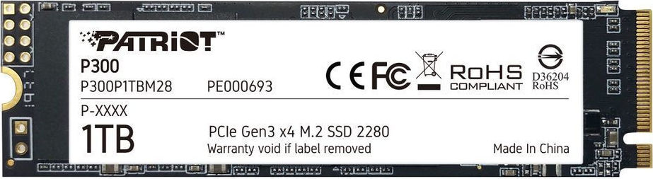 PATRIOT SSD 1TB 1650/2100 P300 M.2 PCIE