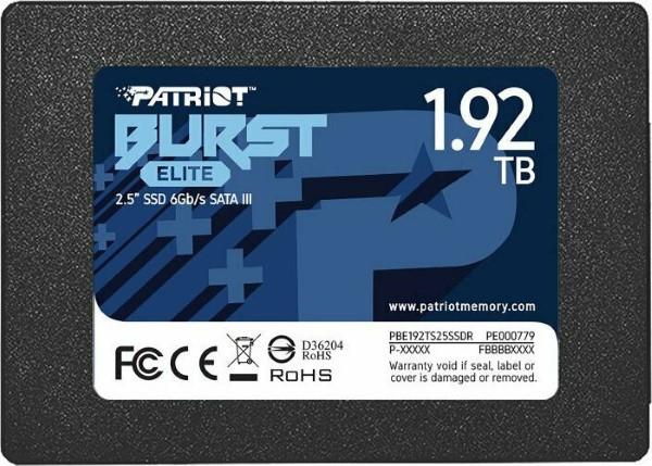 PATRIOT SSD 1,92TB 320/450 BURST ELITE SA3  PBE192TS25SSDR