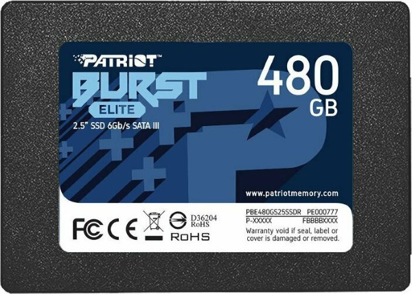 PATRIOT SSD 480GB 320/450 BURST ELITE SA3  PBE480GS25SSDR