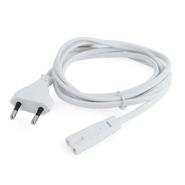 CABLEXPERT POWER CORD EU INPUT 2PIN PLUG WHITE 1,8M