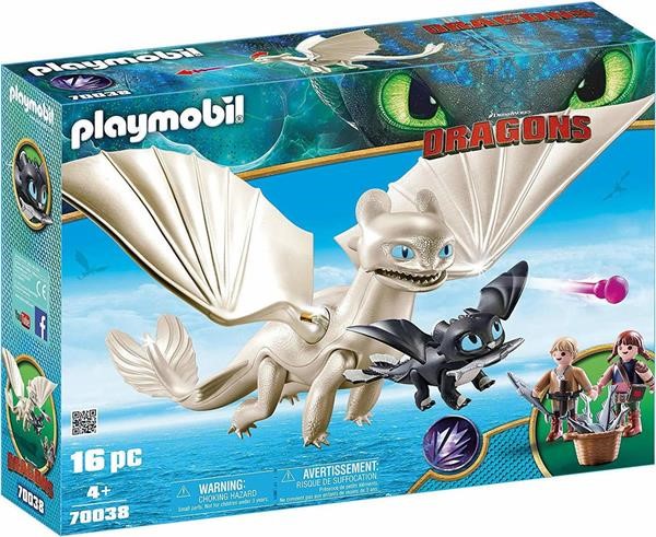 PLAYMOBIL Light Fury With Baby Dragon And Children 70038
