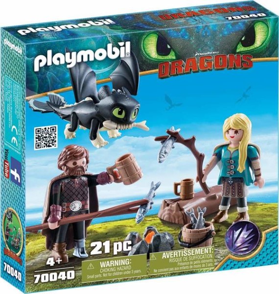 PLAYMOBIL Hiccup and Astrid With Baby Dragon 70040