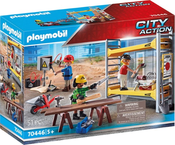 PLAYMOBIL CITY ACTION SCAFFOLDING WITH WORKERS 70446