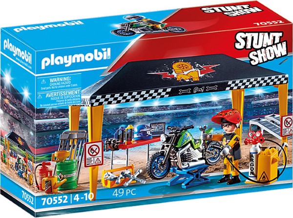 Playmobil Stunt Show Σκηνή- Συνεργείο για Οχήματα 70552