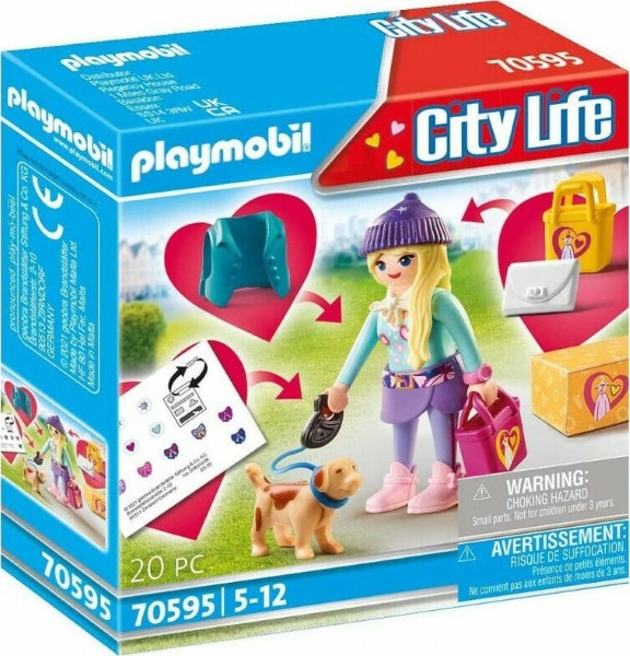Playmobil City Life: Fashion Girl με Σκυλάκι 70595