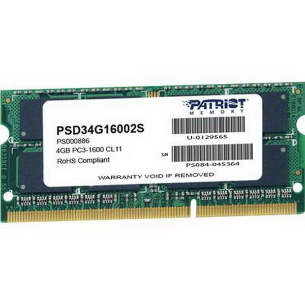 PATRIOT 4GB D3 1600-11 ULTRA BOOK MEMORY PAT PSD34G1600L2S