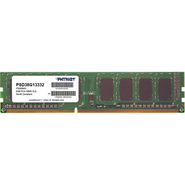 PATRIOT DIMM 8 GB DDR3-1333, RAM 8 GB CL9 9-9-24 1 PIECE PSD38G13332, SIGNATURE LINE