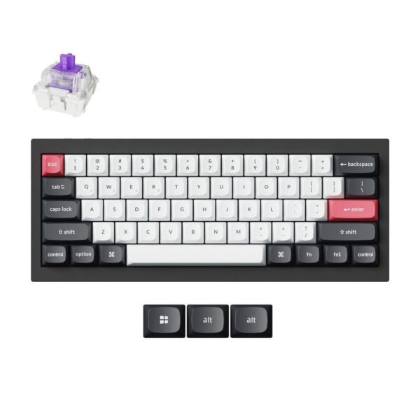 Keychron Q4 HE QMK Wireless Custom Hall Effect Keyboard Purple Switch 60% US Layout