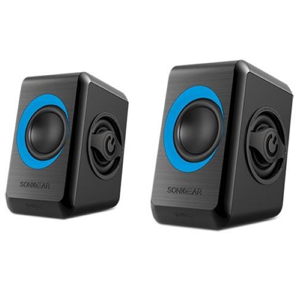 SONIC GEARS USB POWERED QUAD BASS SPEAKERS 2,0 BLACK TURQUILA