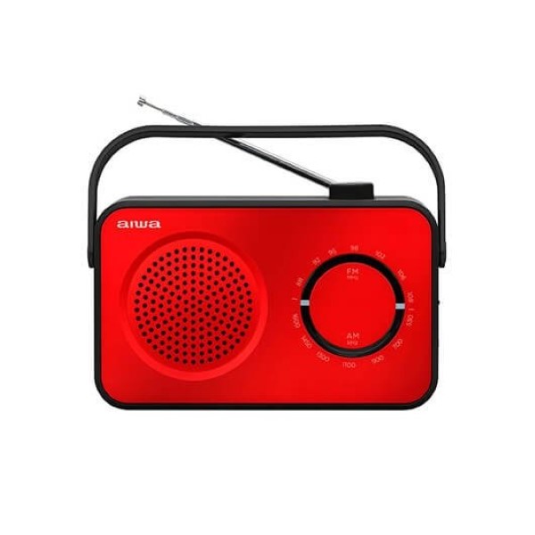 AIWA PORTABLE RADIO R-190RD RED AM / FM / SPEAKER / 3 / AUX IN / HANDLE / ANTENNA TELESCOPIC R-190RD