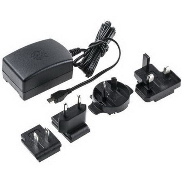 RASPBERRY PI FOUNDATION POWER ADAPTER OFFICIAL RASPBERRY POWER SUPPLY 2.5A BLACK