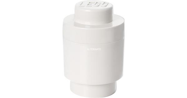 ROOM COPENHAGEN LEGO STORAGE BRICK 1 ROUND WHITE, STORAGE BOX WHITE