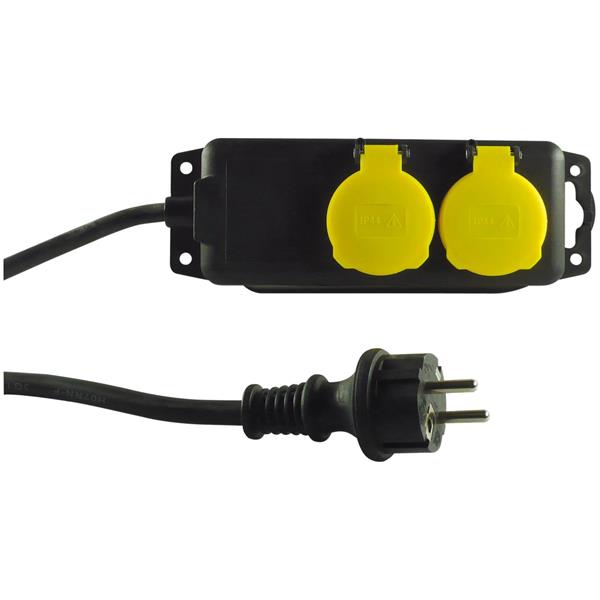 REV MULTIPLE SOCKET OUTLET IP44 2-FOLD 1,4M