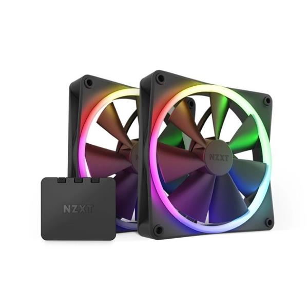 NZXT F140 RGB TWIN BK 140X140X26 RF-R14DF-B1