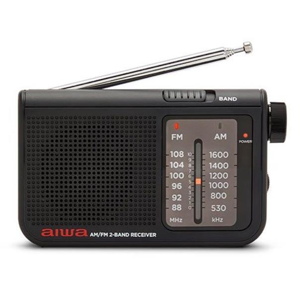 AIWA POCKET AM-FM RADIO WITH DUAL ANALOG TUNER BLACK