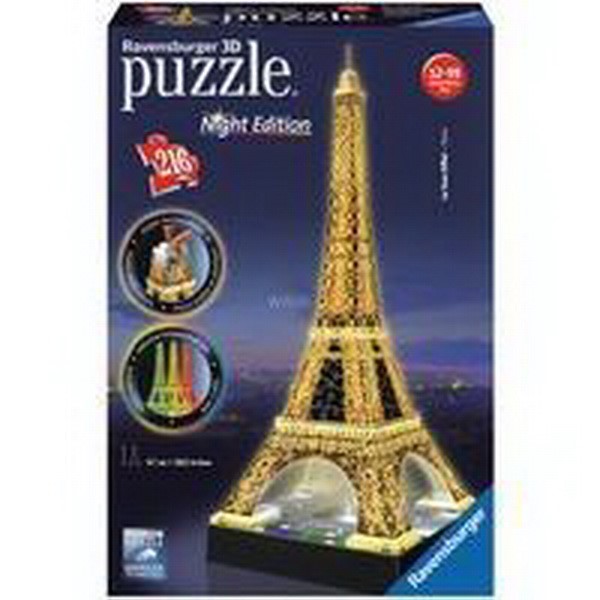 RAVENSBURGER PUZZLE 3DPUZZLE EIFFEL TOWER AT NIGHT 216