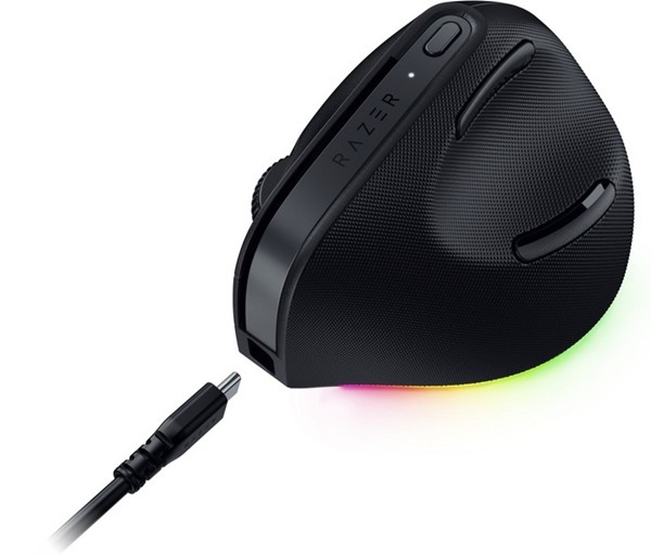 Razer PRO CLICK V2 - Vertical Wireless Ergonomic Mouse - ChatGPT AI - Gaming - Long Battery